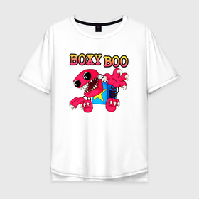 Мужская футболка хлопок Oversize с принтом Project Playtime Boxy Boo в Новосибирске, 100% хлопок | свободный крой, круглый ворот, “спинка” длиннее передней части | 