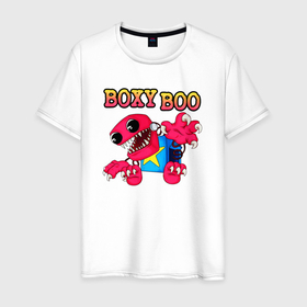 Мужская футболка хлопок с принтом Project Playtime Boxy Boo в Екатеринбурге, 100% хлопок | прямой крой, круглый вырез горловины, длина до линии бедер, слегка спущенное плечо. | 