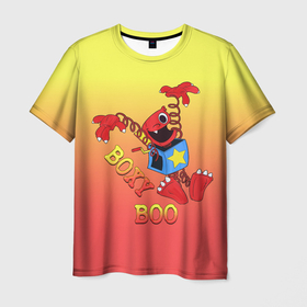 Мужская футболка 3D с принтом Project Playtime   Бокси Бу , 100% полиэфир | прямой крой, круглый вырез горловины, длина до линии бедер | 