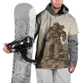 Накидка на куртку 3D с принтом Bone raider power armor skin in fallout в Екатеринбурге, 100% полиэстер |  | 