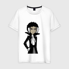 Мужская футболка хлопок с принтом Акутагава Р в Тюмени, 100% хлопок | прямой крой, круглый вырез горловины, длина до линии бедер, слегка спущенное плечо. | Тематика изображения на принте: 