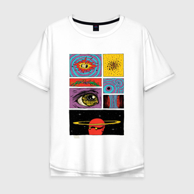 Мужская футболка хлопок Oversize с принтом mind blowing space art в Тюмени, 100% хлопок | свободный крой, круглый ворот, “спинка” длиннее передней части | Тематика изображения на принте: 