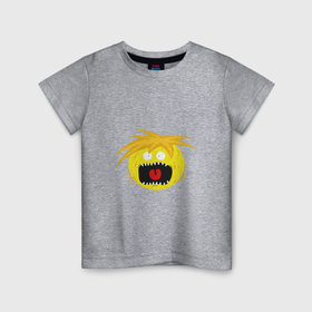 Детская футболка хлопок с принтом Монстрожуть в Екатеринбурге, 100% хлопок | круглый вырез горловины, полуприлегающий силуэт, длина до линии бедер | 