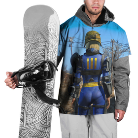 Накидка на куртку 3D с принтом Vault 111 suit at Fallout 4 Nexus в Екатеринбурге, 100% полиэстер |  | 