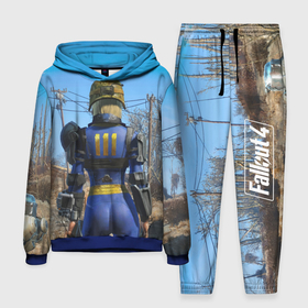 Мужской костюм 3D (с толстовкой) с принтом Vault 111 suit at Fallout 4 Nexus ,  |  | Тематика изображения на принте: 