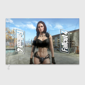 Флаг 3D с принтом Fallout 4   girl body  hero   computer game , 100% полиэстер | плотность ткани — 95 г/м2, размер — 67 х 109 см. Принт наносится с одной стороны | 