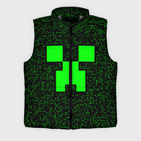 Мужской жилет утепленный 3D с принтом Minecraft green squares ,  |  | 
