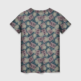 Женская футболка 3D с принтом Стильный геометрический дизайн под брендовые вещи. в Курске, 100% полиэфир ( синтетическое хлопкоподобное полотно) | прямой крой, круглый вырез горловины, длина до линии бедер | 
