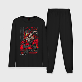 Мужская пижама с лонгсливом хлопок с принтом MBF P02 Gundam astray red frame poster в Кировске,  |  | Тематика изображения на принте: 