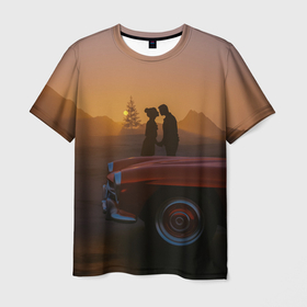 Мужская футболка 3D с принтом Романтическое свидание в Санкт-Петербурге, 100% полиэфир | прямой крой, круглый вырез горловины, длина до линии бедер | 