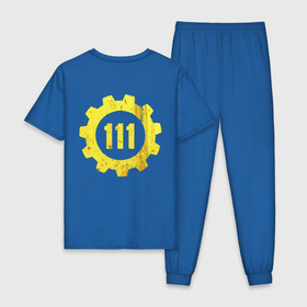 Мужская пижама хлопок с принтом The Boy from the Silver Shroud Vault in Fallout 4 в Курске, 100% хлопок | брюки и футболка прямого кроя, без карманов, на брюках мягкая резинка на поясе и по низу штанин
 | 