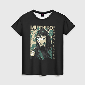 Женская футболка 3D с принтом Муичиро Токито   Клинок, рассекающий демонов в Кировске, 100% полиэфир ( синтетическое хлопкоподобное полотно) | прямой крой, круглый вырез горловины, длина до линии бедер | 