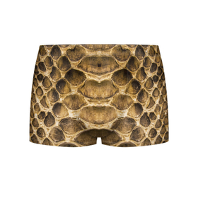 Мужские трусы 3D с принтом Чешуя змеи   змеиная шкура в Тюмени, 50% хлопок, 50% полиэстер | классическая посадка, на поясе мягкая тканевая резинка | 