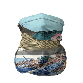 Бандана-труба 3D с принтом Кацусика Хокусай сон жены рыбака   японская гравюра , 100% полиэстер, ткань с особыми свойствами — Activecool | плотность 150‒180 г/м2; хорошо тянется, но сохраняет форму | 