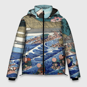 Мужская зимняя куртка 3D с принтом Кацусика Хокусай сон жены рыбака   японская гравюра в Тюмени, верх — 100% полиэстер; подкладка — 100% полиэстер; утеплитель — 100% полиэстер | длина ниже бедра, свободный силуэт Оверсайз. Есть воротник-стойка, отстегивающийся капюшон и ветрозащитная планка. 

Боковые карманы с листочкой на кнопках и внутренний карман на молнии. | Тематика изображения на принте: 