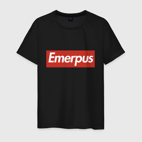 Мужская футболка хлопок с принтом Emerpus   joke в Петрозаводске, 100% хлопок | прямой крой, круглый вырез горловины, длина до линии бедер, слегка спущенное плечо. | 