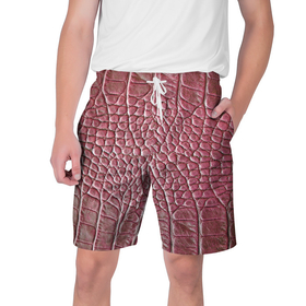 Мужские шорты 3D с принтом Кожа крокодила   мода   текстура в Белгороде,  полиэстер 100% | прямой крой, два кармана без застежек по бокам. Мягкая трикотажная резинка на поясе, внутри которой широкие завязки. Длина чуть выше колен | 