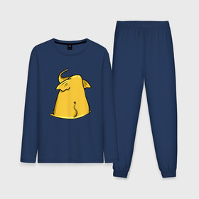 Мужская пижама хлопок (с лонгсливом) с принтом Желтый слон обиделся в Петрозаводске,  |  | 
