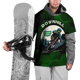 Накидка на куртку 3D с принтом Downhill  Extreme Sport в Екатеринбурге, 100% полиэстер |  | Тематика изображения на принте: 