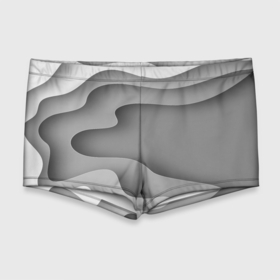 Мужские купальные плавки 3D с принтом Множество оттенков серого в разломе в Белгороде, Полиэстер 85%, Спандекс 15% |  | Тематика изображения на принте: 