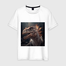 Мужская футболка хлопок с принтом Мифы о динозаврах , 100% хлопок | прямой крой, круглый вырез горловины, длина до линии бедер, слегка спущенное плечо. | 