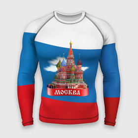 Мужской рашгард 3D с принтом Московский Кремль в Курске,  |  | Тематика изображения на принте: 