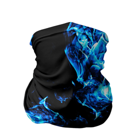 Бандана-труба 3D с принтом Красивый синий огонь в Тюмени, 100% полиэстер, ткань с особыми свойствами — Activecool | плотность 150‒180 г/м2; хорошо тянется, но сохраняет форму | 