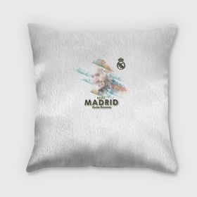 Подушка 3D с принтом Karim Benzema   Real Madrid в Екатеринбурге, наволочка – 100% полиэстер, наполнитель – холлофайбер (легкий наполнитель, не вызывает аллергию). | состоит из подушки и наволочки. Наволочка на молнии, легко снимается для стирки | 