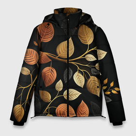 Мужская зимняя куртка 3D с принтом Осеннее настроение   листья в Екатеринбурге, верх — 100% полиэстер; подкладка — 100% полиэстер; утеплитель — 100% полиэстер | длина ниже бедра, свободный силуэт Оверсайз. Есть воротник-стойка, отстегивающийся капюшон и ветрозащитная планка. 

Боковые карманы с листочкой на кнопках и внутренний карман на молнии. | 