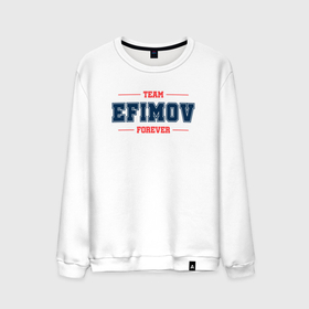 Мужской свитшот хлопок с принтом Team Efimov forever фамилия на латинице в Тюмени, 100% хлопок |  | Тематика изображения на принте: 