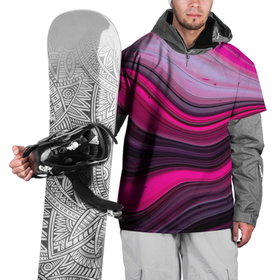 Накидка на куртку 3D с принтом Абстрактные волны с разными оттенками розового , 100% полиэстер |  | 