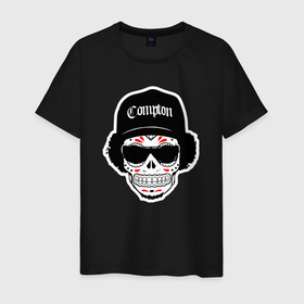 Мужская футболка хлопок с принтом Compton Eazy E в Екатеринбурге, 100% хлопок | прямой крой, круглый вырез горловины, длина до линии бедер, слегка спущенное плечо. | 