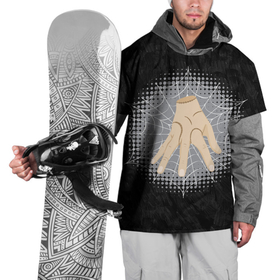 Накидка на куртку 3D с принтом Жуткая рука зомби в паутине в Петрозаводске, 100% полиэстер |  | Тематика изображения на принте: 