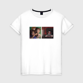 Женская футболка хлопок с принтом Клуб романтики ДИЛ мем , 100% хлопок | прямой крой, круглый вырез горловины, длина до линии бедер, слегка спущенное плечо | 