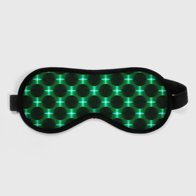 Маска для сна 3D с принтом Зелёные фонари и чёрные круги в Рязани, внешний слой — 100% полиэфир, внутренний слой — 100% хлопок, между ними — поролон |  | Тематика изображения на принте: 