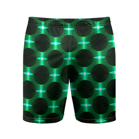 Мужские шорты спортивные с принтом Зелёные фонари и чёрные круги в Тюмени,  |  | 