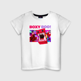 Детская футболка хлопок с принтом Project Playtime  Бокси Бу обнимашки в Кировске, 100% хлопок | круглый вырез горловины, полуприлегающий силуэт, длина до линии бедер | Тематика изображения на принте: 