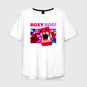 Мужская футболка хлопок Oversize с принтом Project Playtime  Бокси Бу обнимашки в Новосибирске, 100% хлопок | свободный крой, круглый ворот, “спинка” длиннее передней части | Тематика изображения на принте: 