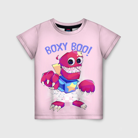 Детская футболка 3D с принтом Project Playtime Boxy Boo в Кировске, 100% гипоаллергенный полиэфир | прямой крой, круглый вырез горловины, длина до линии бедер, чуть спущенное плечо, ткань немного тянется | 