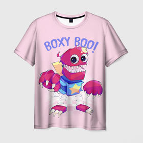 Мужская футболка 3D с принтом Project Playtime Boxy Boo в Екатеринбурге, 100% полиэфир | прямой крой, круглый вырез горловины, длина до линии бедер | 