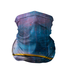 Бандана-труба 3D с принтом Абстрактный сине фиолетовый туман и краски в Белгороде, 100% полиэстер, ткань с особыми свойствами — Activecool | плотность 150‒180 г/м2; хорошо тянется, но сохраняет форму | 