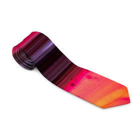 Галстук 3D с принтом Абстрактные волны оттенков красного и фиолетового в Курске, 100% полиэстер | Длина 148 см; Плотность 150-180 г/м2 | Тематика изображения на принте: 