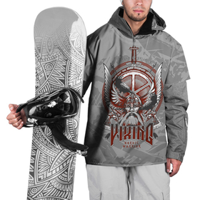Накидка на куртку 3D с принтом Голова викинга в доспехах в Кировске, 100% полиэстер |  | Тематика изображения на принте: 