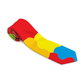 Галстук 3D с принтом Кляксы разноцветные   детский камуфляж в Белгороде, 100% полиэстер | Длина 148 см; Плотность 150-180 г/м2 | Тематика изображения на принте: 