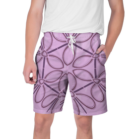 Мужские шорты 3D с принтом Многоугольник из цветов в Кировске,  полиэстер 100% | прямой крой, два кармана без застежек по бокам. Мягкая трикотажная резинка на поясе, внутри которой широкие завязки. Длина чуть выше колен | 
