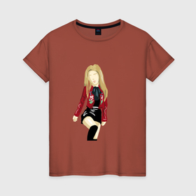 Женская футболка хлопок с принтом Роуз минимализм в Курске, 100% хлопок | прямой крой, круглый вырез горловины, длина до линии бедер, слегка спущенное плечо | 