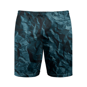 Мужские шорты спортивные с принтом Абстрактные тёмно синяя каменная текстура в Белгороде,  |  | 