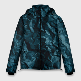 Мужская зимняя куртка 3D с принтом Абстрактные тёмно синяя каменная текстура в Белгороде, верх — 100% полиэстер; подкладка — 100% полиэстер; утеплитель — 100% полиэстер | длина ниже бедра, свободный силуэт Оверсайз. Есть воротник-стойка, отстегивающийся капюшон и ветрозащитная планка. 

Боковые карманы с листочкой на кнопках и внутренний карман на молнии. | Тематика изображения на принте: 