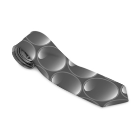 Галстук 3D с принтом Абстрактное множество серых металлических шаров в Смоленске, 100% полиэстер | Длина 148 см; Плотность 150-180 г/м2 | 