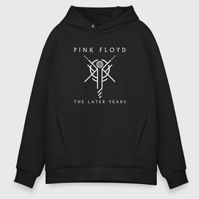 Мужское худи Oversize хлопок с принтом Pink Floyd the later years в Новосибирске, френч-терри — 70% хлопок, 30% полиэстер. Мягкий теплый начес внутри —100% хлопок | боковые карманы, эластичные манжеты и нижняя кромка, капюшон на магнитной кнопке | 